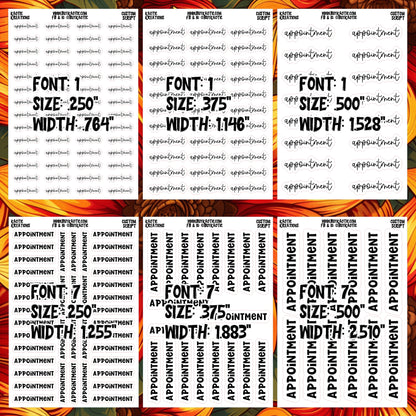 Custom Script Stickers