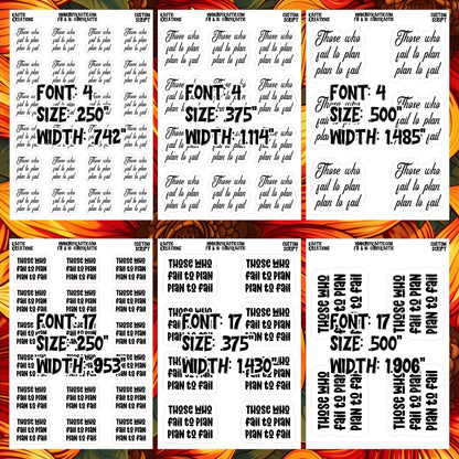 Custom Script Stickers