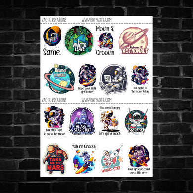 Astronaut/Space Sticker Sheet