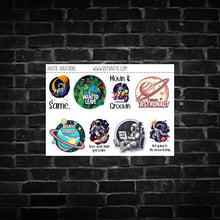 Load image into Gallery viewer, Astronaut/Space Sticker Sheet