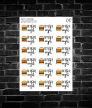 Load image into Gallery viewer, Burger Night Stickers