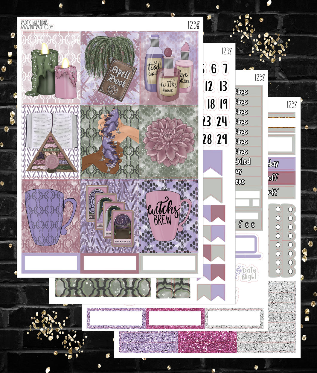 Spell Bound HP Micro Weekly Sticker Kit